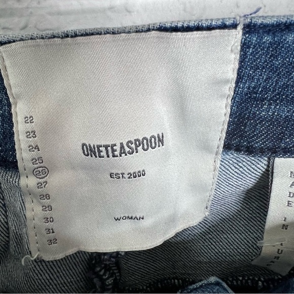 One Teaspoon Jeans Women’s 26 High Waist Preachers Button Hems Skinny Denim S - Picture 4 of 12